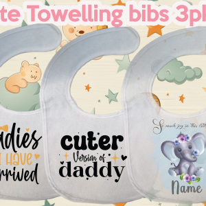 3 Pack White Towelling Boy Bundle