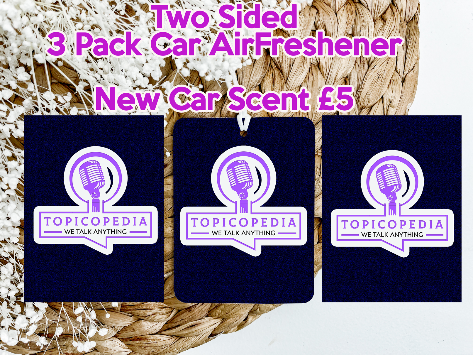 Two Sided 3 Pack Car Air Freshener Topicopedia