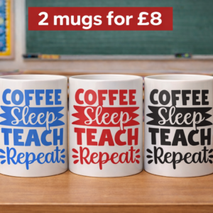 Coffee Sleep Teach Repeat Mugs