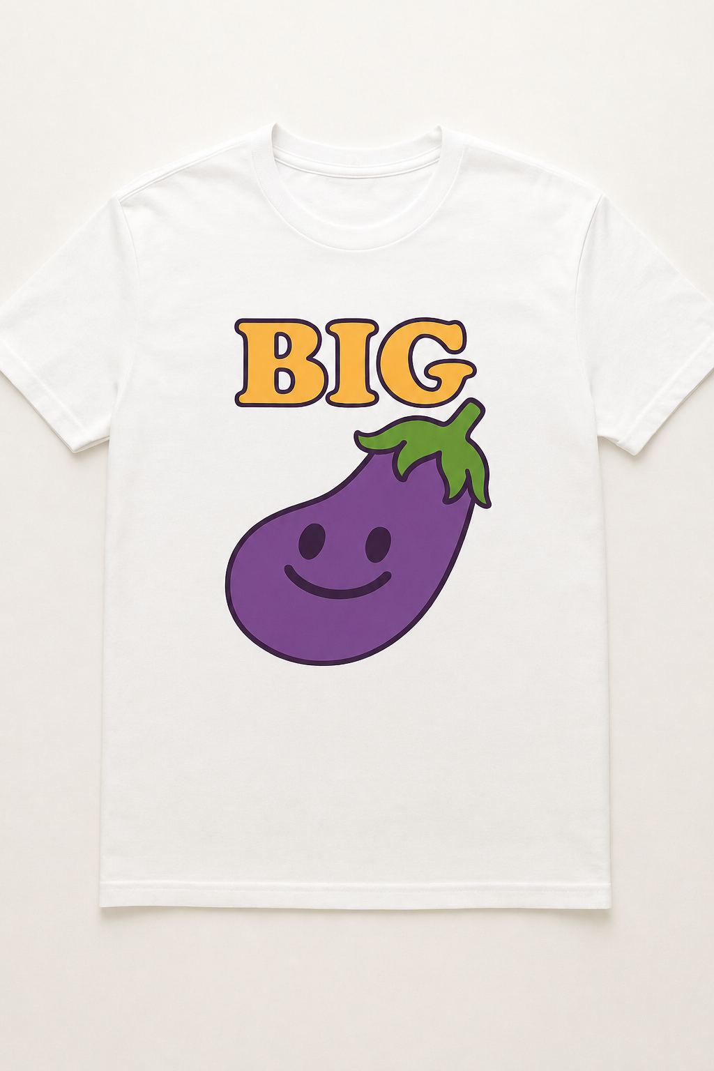 Big Aubergine T-Shirt | Funny Rude Emoji Style Tee