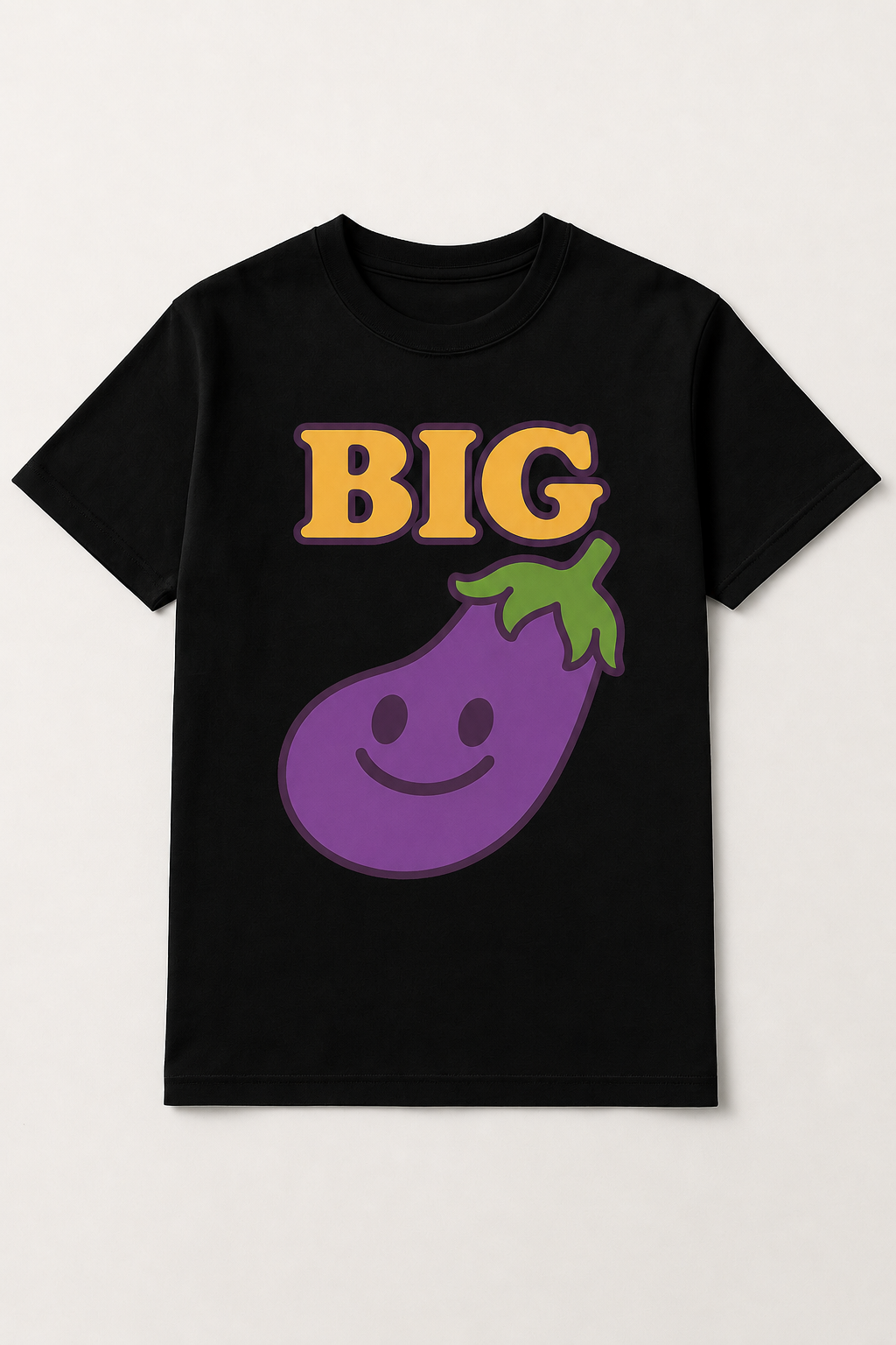 Big Aubergine T-Shirt | Funny Rude Emoji Style Tee - Image 2
