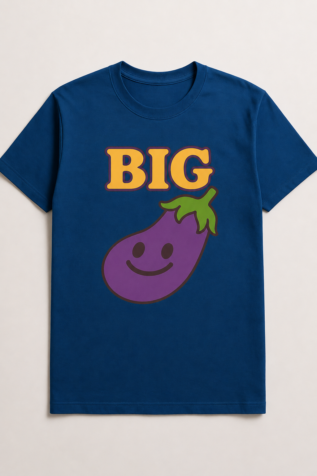 Big Aubergine T-Shirt | Funny Rude Emoji Style Tee - Image 3
