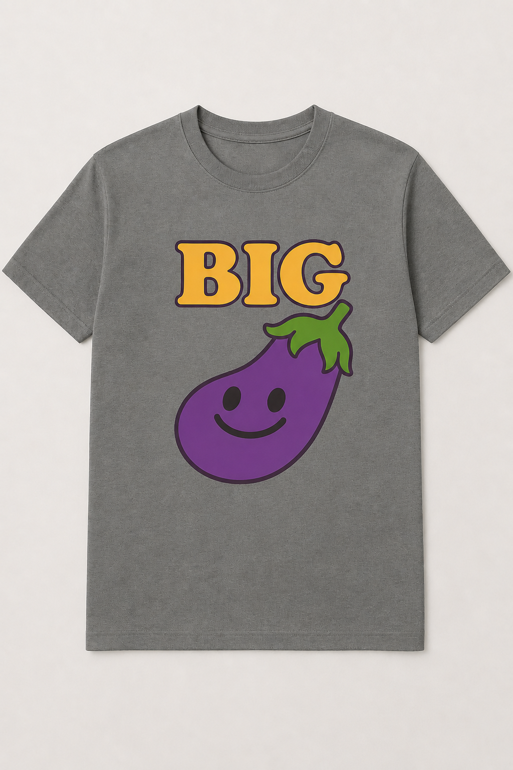 Big Aubergine T-Shirt | Funny Rude Emoji Style Tee - Image 5