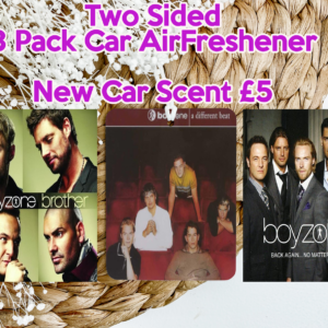 Boyzone Inspired Two-Sided 3 Pack Car Air Freshener