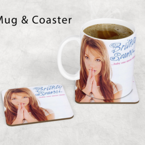 Britney Spears Inspired Mug & Cork Back Coaster Set