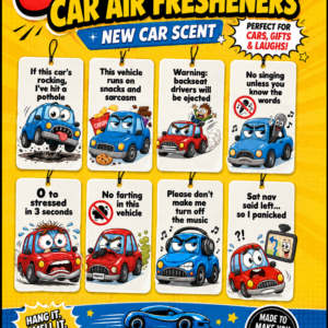 8 Really Funny Car Air Fresheners – New Car Scent
