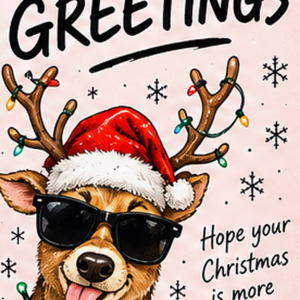 Personalised 04 Seasons Greetings Card - A5 or A4
