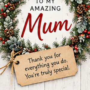Personalised 07 Amazing Mum Card - A5 or A4