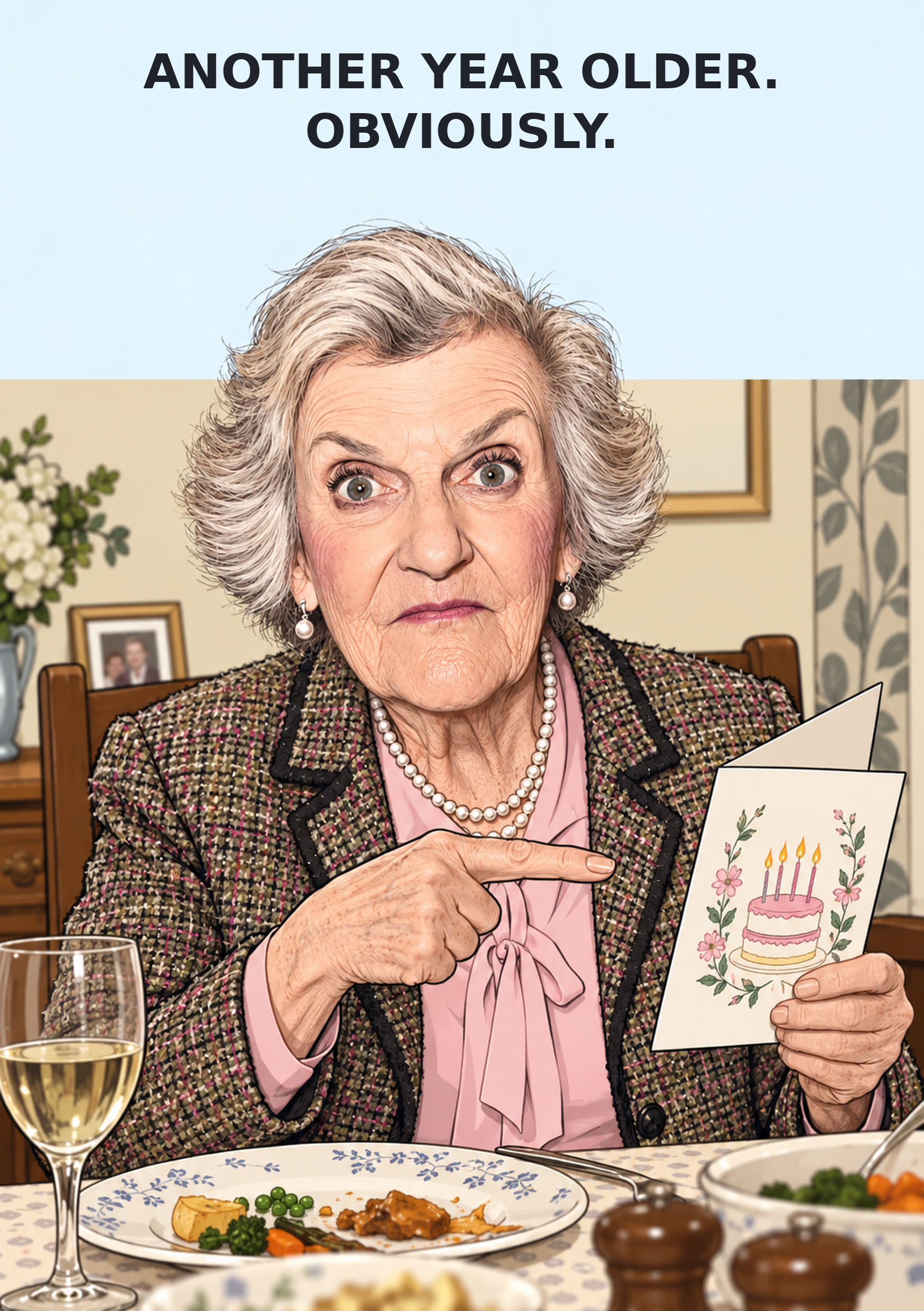 Personalised 10 Friday Night Dinner Horrible Grandma Card - A5 or A4