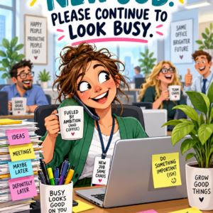Personalised Congrats On The New Job. Please Continue To Look Busy. Card - A5 or A4