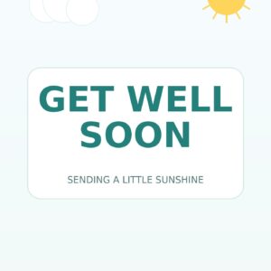 Personalised Get Well Soon Card - A5 or A4