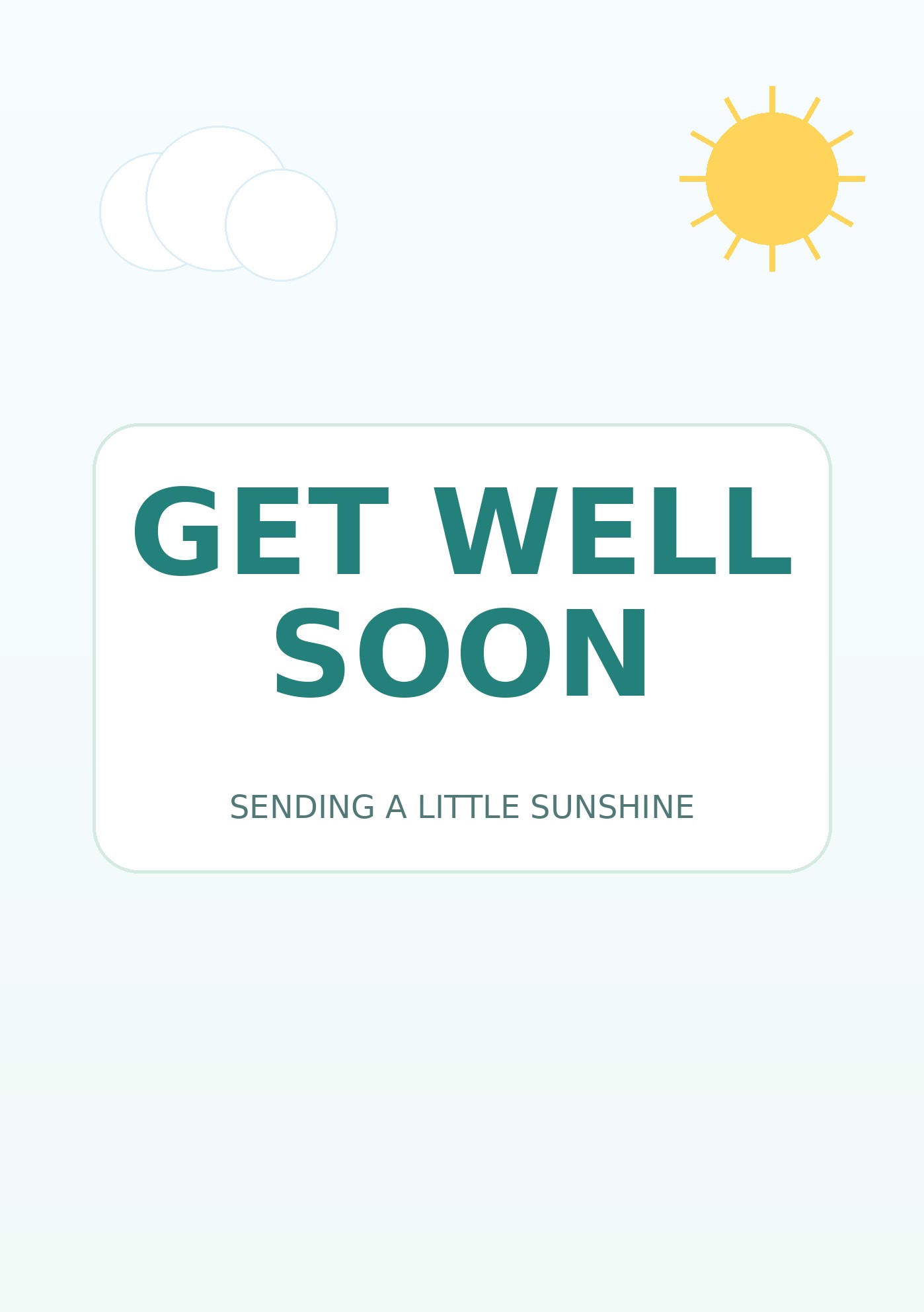 Personalised Get Well Soon Card - A5 or A4