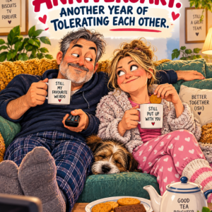 Personalised Happy Anniversary. Another Year Of Tolerating Each Other. Card - A5 or A4