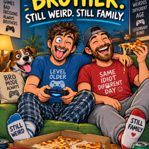 Personalised Happy Birthday Brother. Still Weird. Still Family. Card - A5 or A4