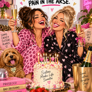 Personalised Happy Birthday Sis. Still My Favourite Pain In The Arse. Card - A5 or A4