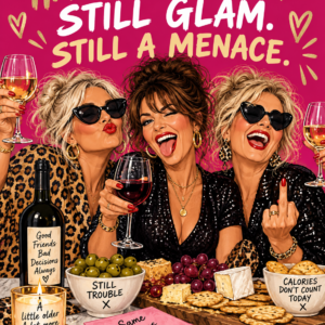 Personalised Happy Birthday. Still Glam. Still A Menace. Card - A5 or A4