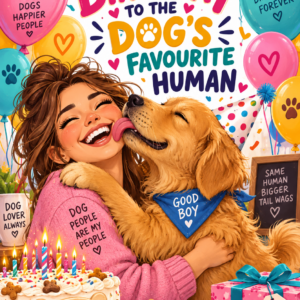 Personalised Happy Birthday To The Dog's Favourite Human. Card - A5 or A4