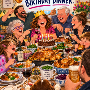 Personalised Have A Lovely Bit Of Birthday Dinner. Card - A5 or A4