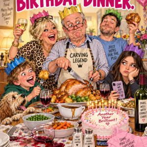 Personalised Lovely Bit of Birthday Dinner Card - A5 or A4