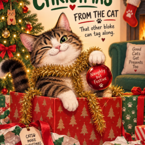 Personalised Merry Christmas From The Cat — That Other Bloke Can Tag Along Card - A5 or A4