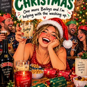 Personalised Merry Christmas One More Baileys Card - A5 or A4
