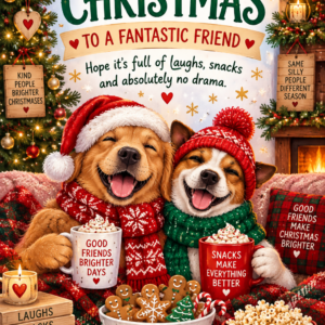 Personalised Merry Christmas To A Fantastic Friend Card - A5 or A4