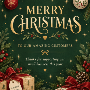 Personalised Merry Christmas — To Our Amazing Customers Card - A5 or A4