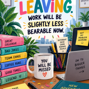 Personalised Sorry You Re Leaving Office Legend Card - A5 or A4