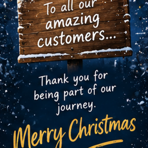Personalised To All Our Amazing Customers — Merry Christmas Card - A5 or A4