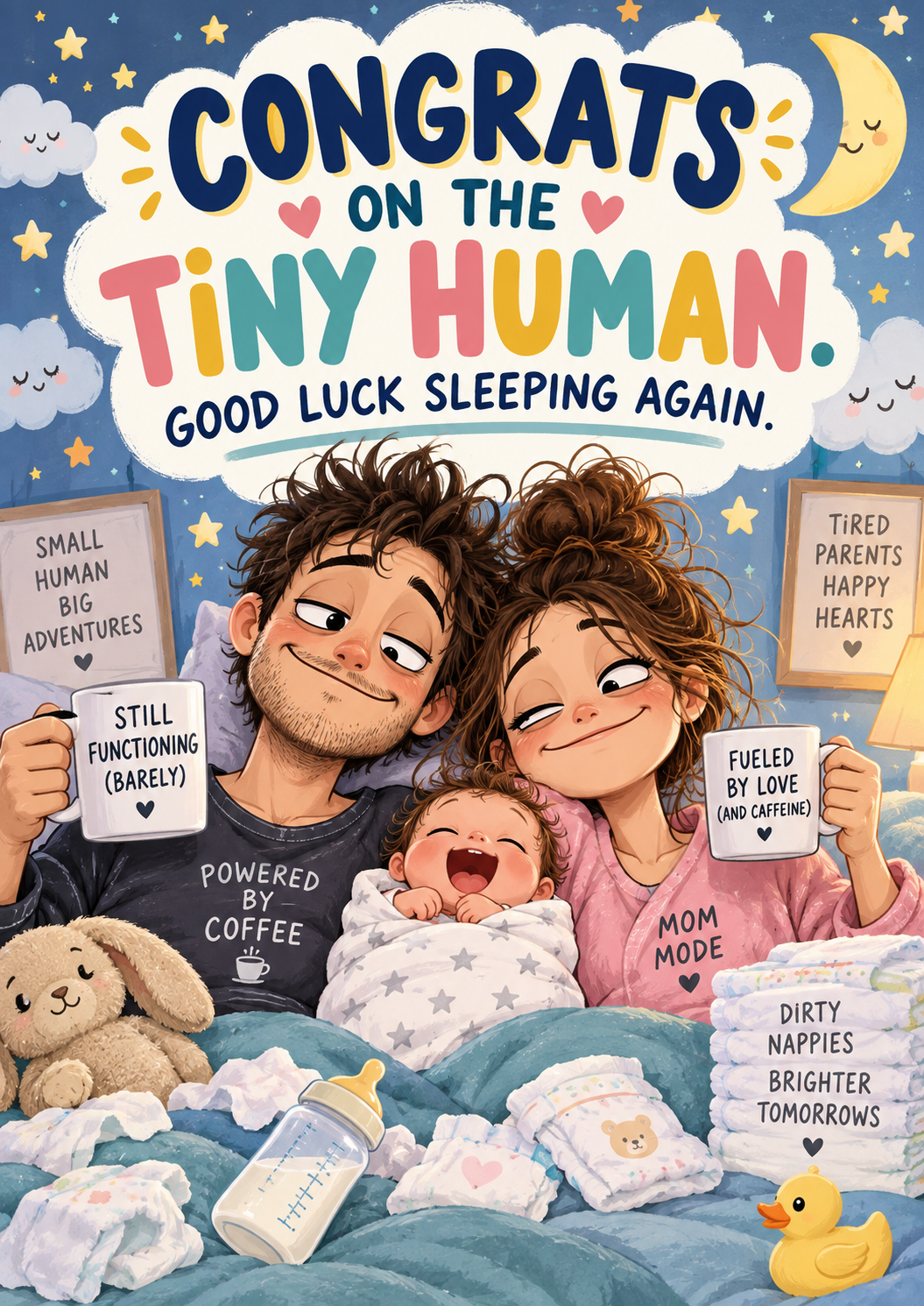 Congrats On The Tiny Human. Good Luck Sleeping Again.