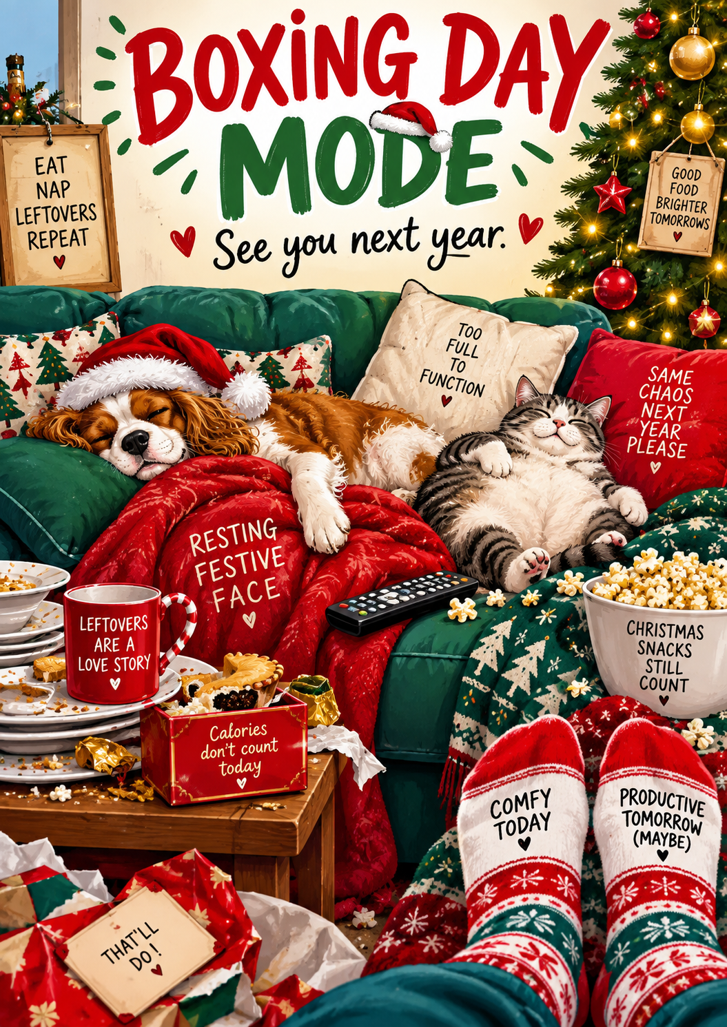 Cozy Boxing Day Sofa Slump