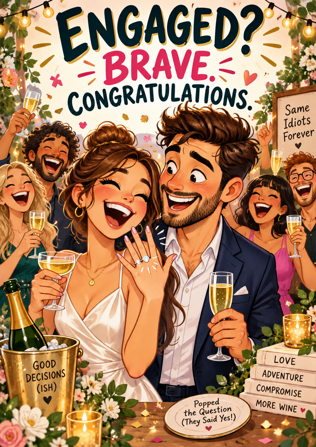 Engaged? Brave. Congratulations.