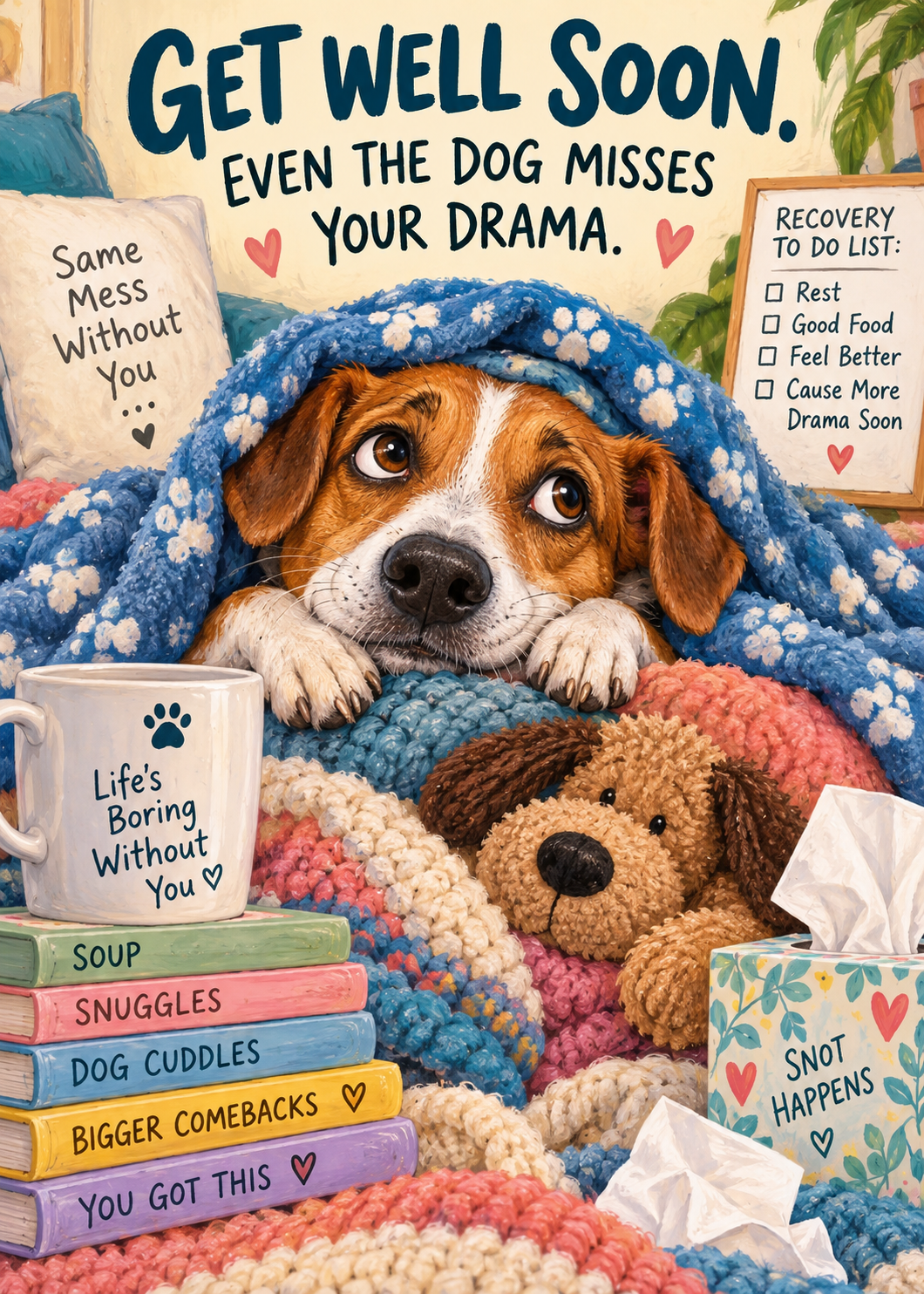 Get Well Soon Drama Pup