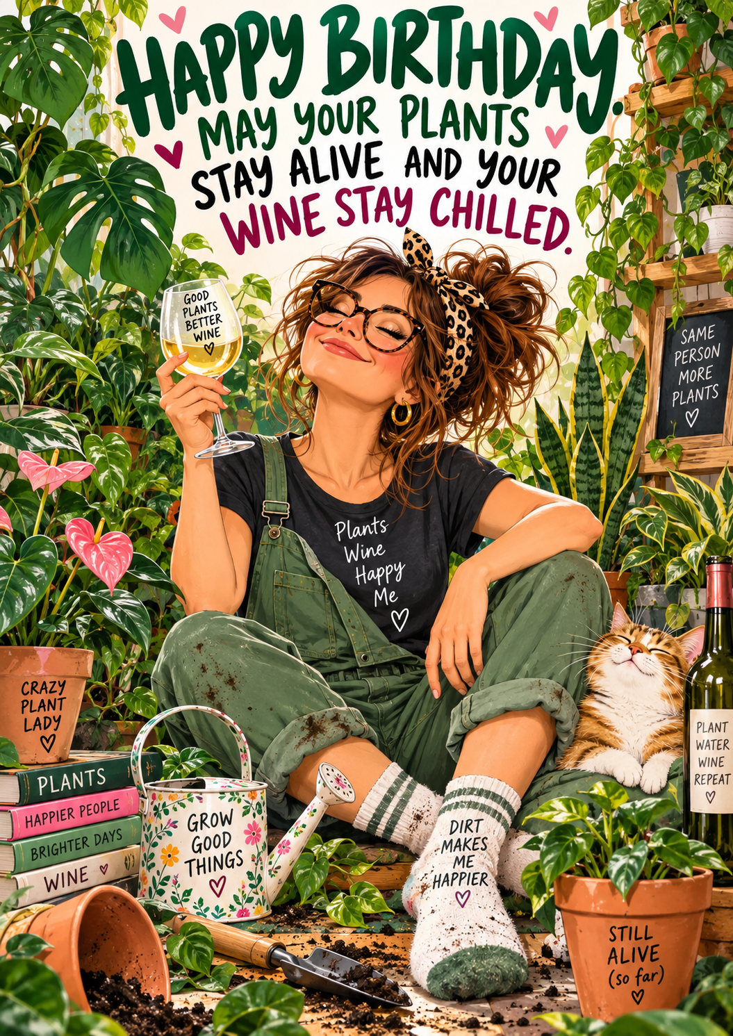 Happy Birthday. May Your Plants Stay Alive And Your Wine Stay Chilled.