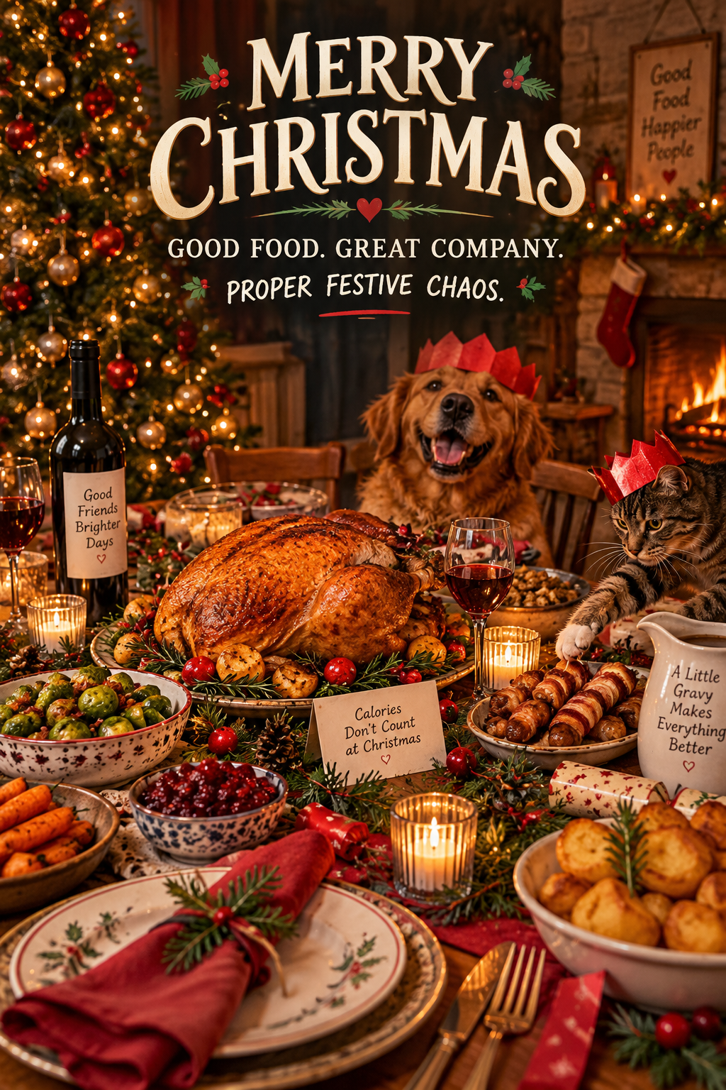 Merry Christmas — Good Food. Great Company. Proper Festive Chaos.