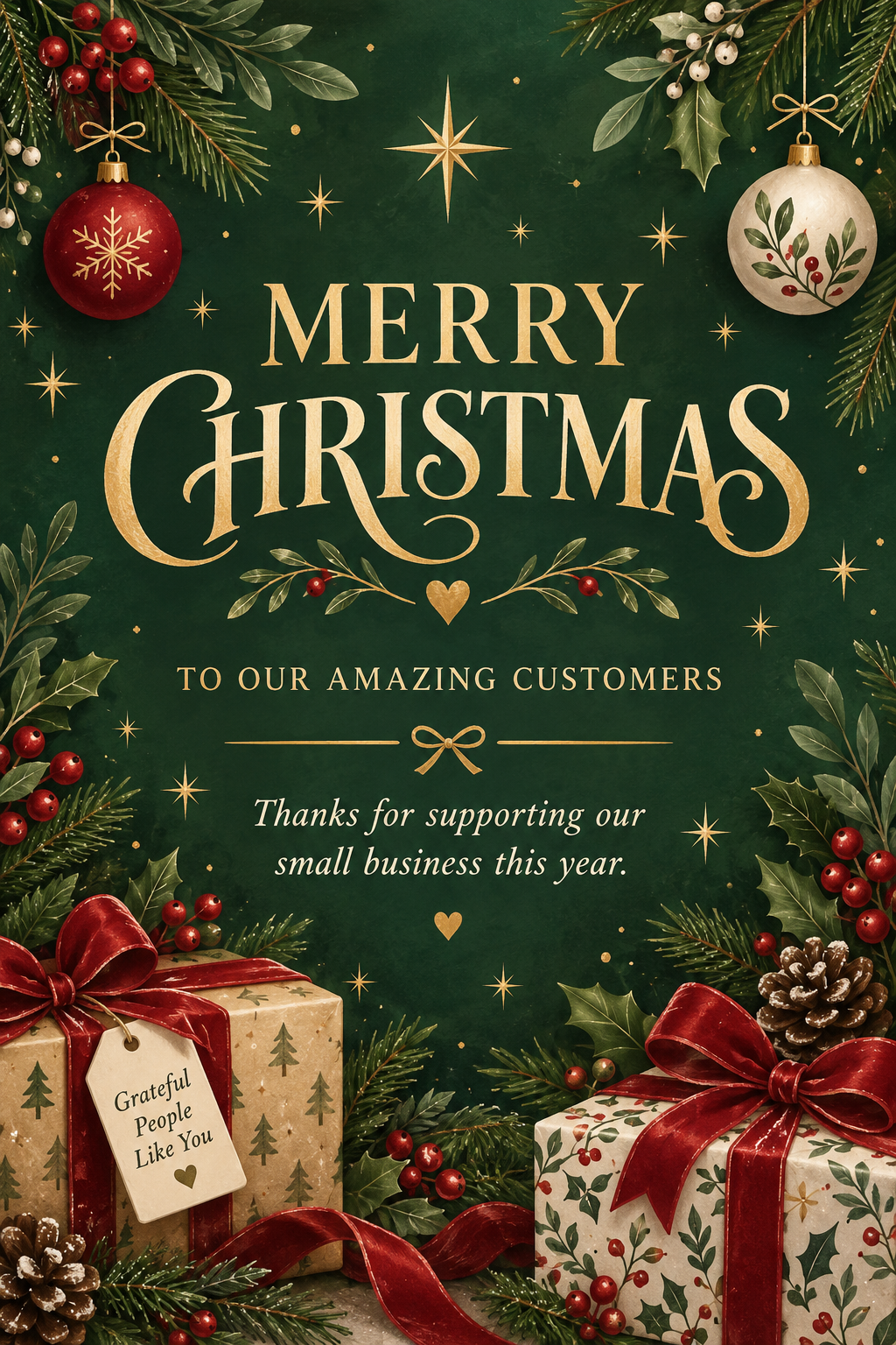 Merry Christmas — To Our Amazing Customers